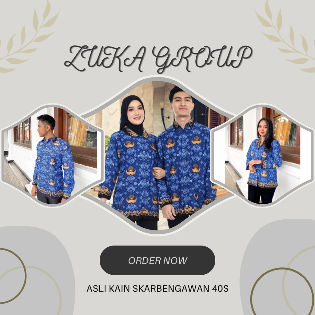 Jual JUAL Seragam korpri terbaru 2022 krah hitam | batik korpri pria