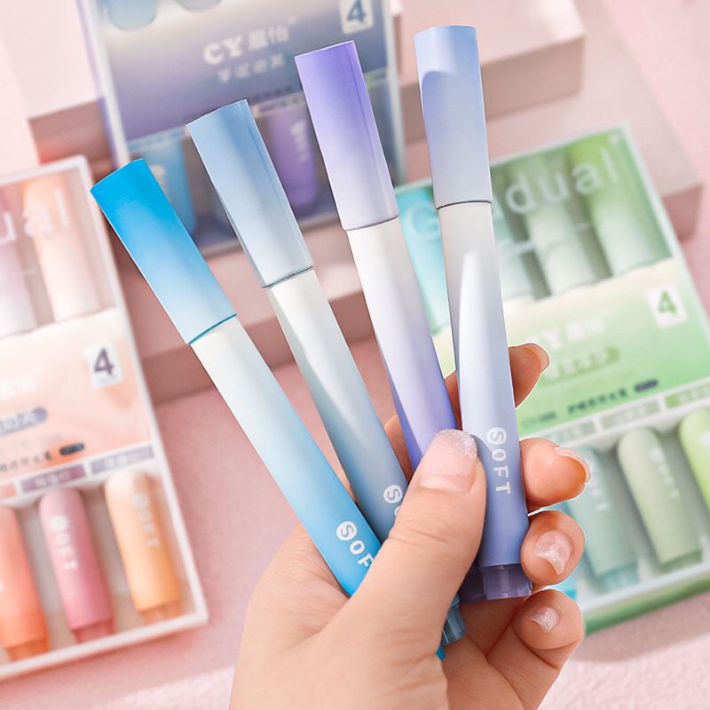 Jual [MILOLI] 1Set PENA HIGHLIGHTER GRADUAL SUNRISE Pastel Colour Pen ...
