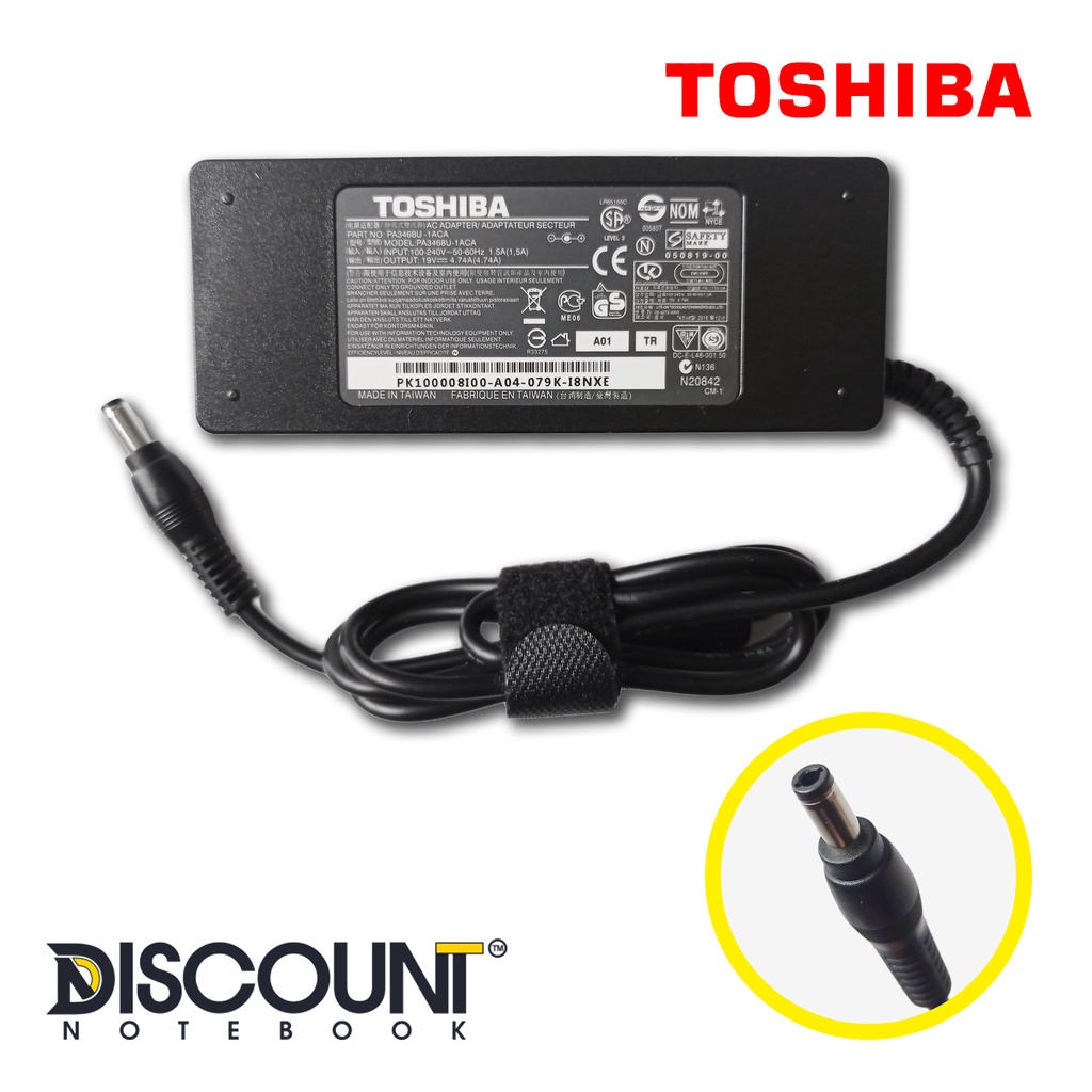 90W Chargeur pour Toshiba Satellite C50 P50 C55 L505 L755