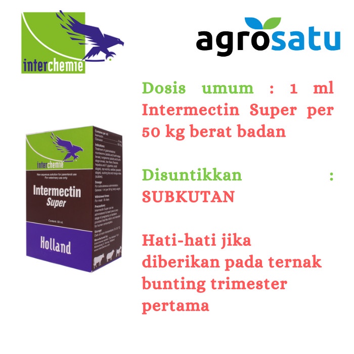 Jual Intermectin Super 50 ML Obat Injeksi Cacing Hati Sapi Kambing ...