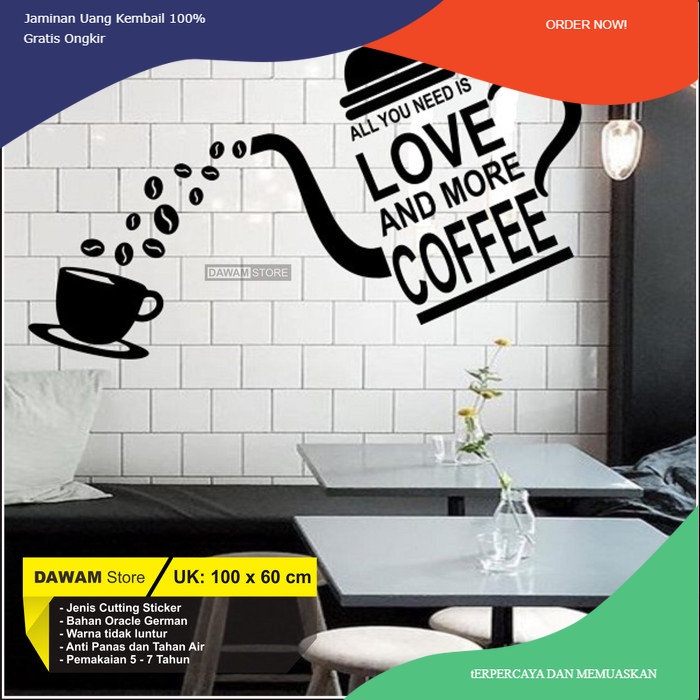 Jual Stiker Dinding Kaca Wall Sticker Dinding Besar Cafe Sticker Coffee