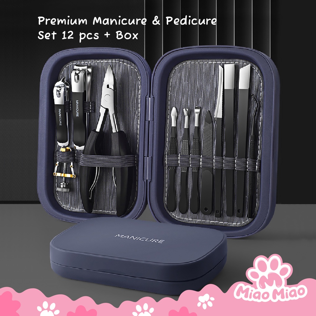 Jual Box Set 12 Pcs Manicure & Pedicure Premium - Alat Pengangkat Kuku ...