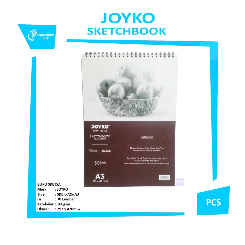 Jual JOYKO - Buku Sketsa Sketch Book SKBK-725-A3 - Pcs | Shopee Indonesia