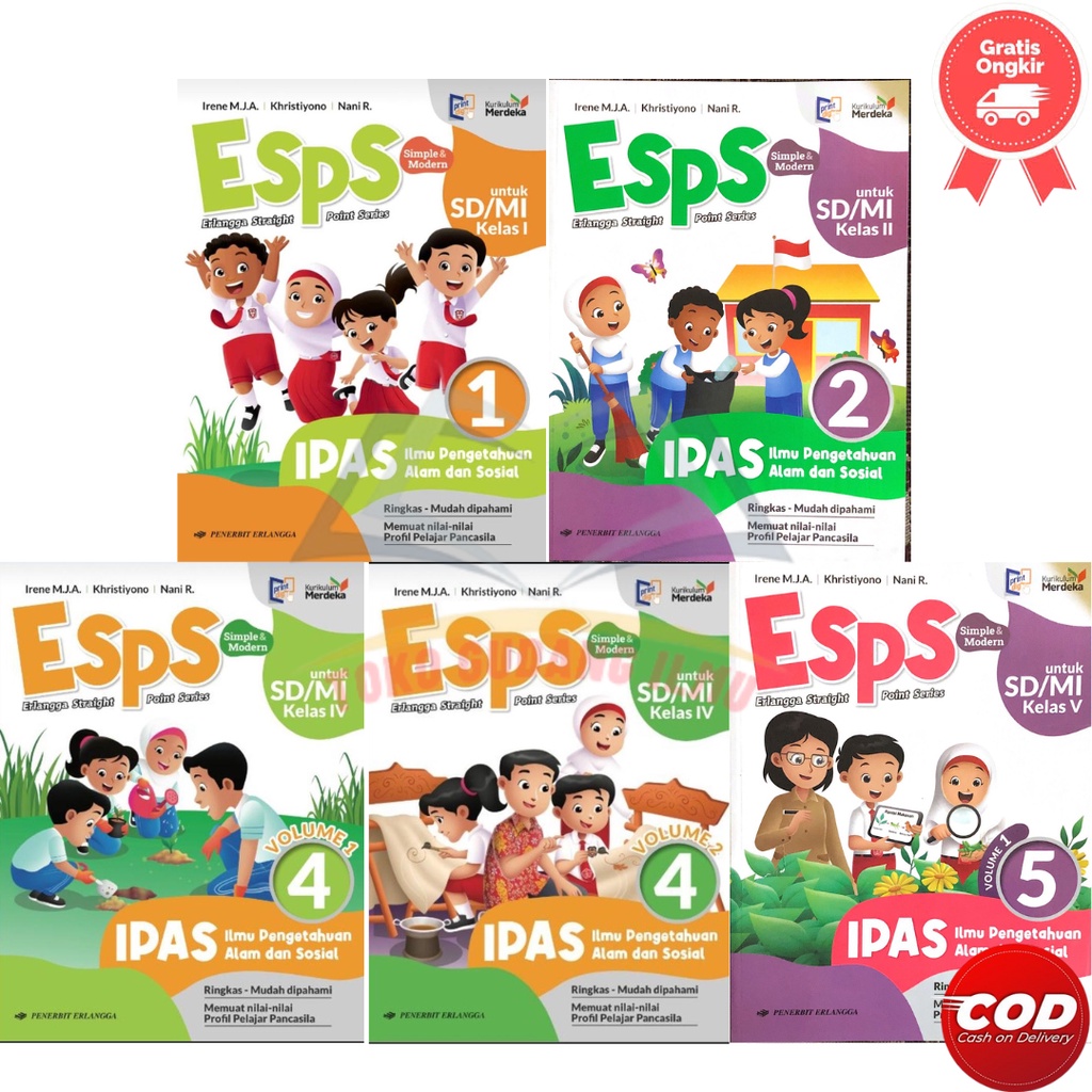 Jual Erlangga KURIKULUM MERDEKA ESPS IPAS Kelas 1 2 3 4 5 6 SD/MI ...