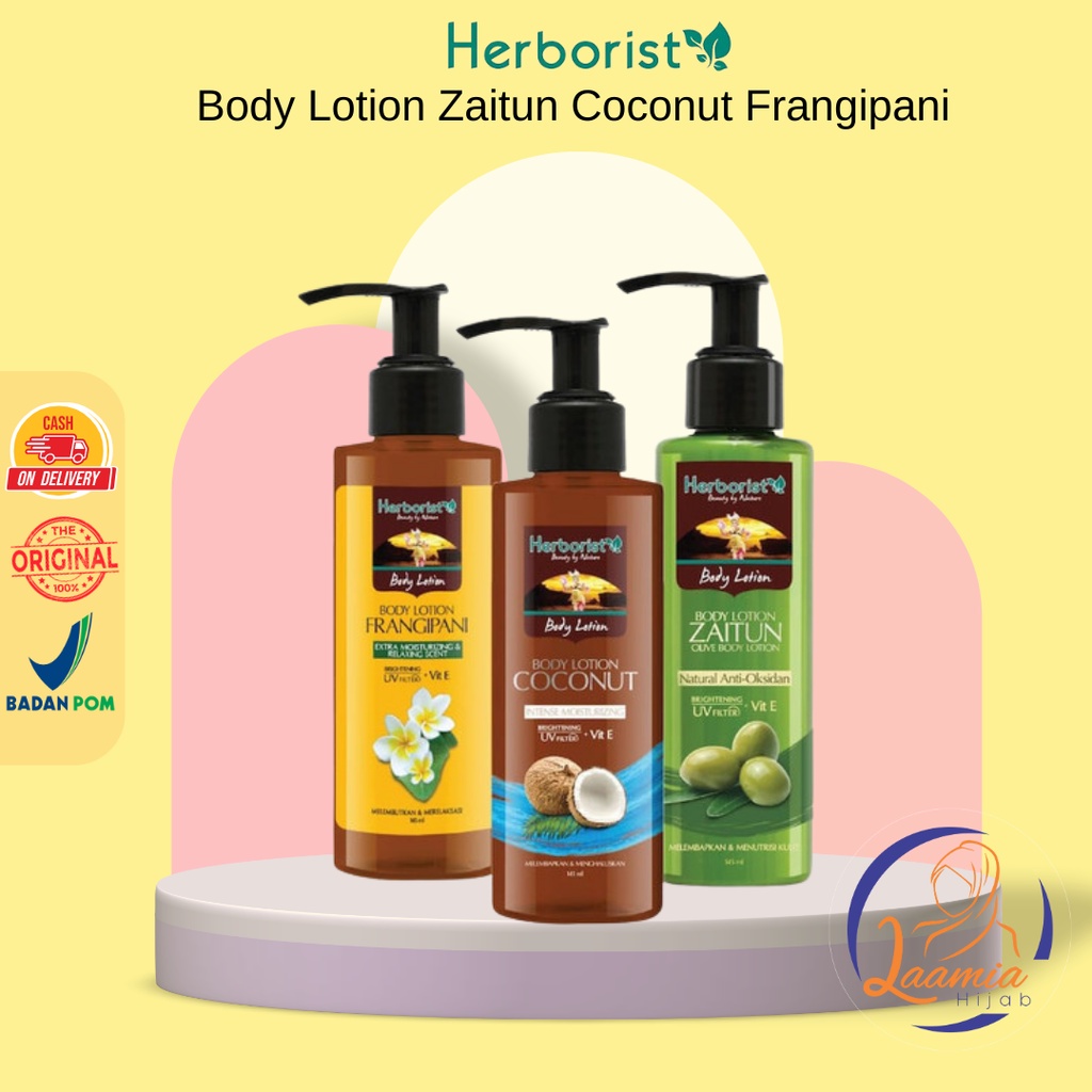 Jual Laamiahijab Herborist Body Lotion Zaitun Coconut Frangipani