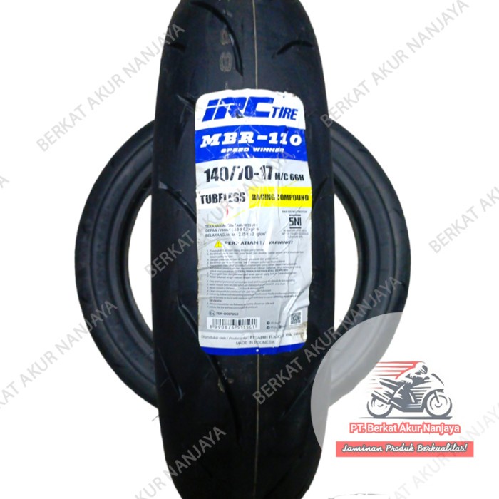 Jual IRC MBR 110 Ukuran 140 70 17 Ban Soft Compound Tubeless BONUS ...