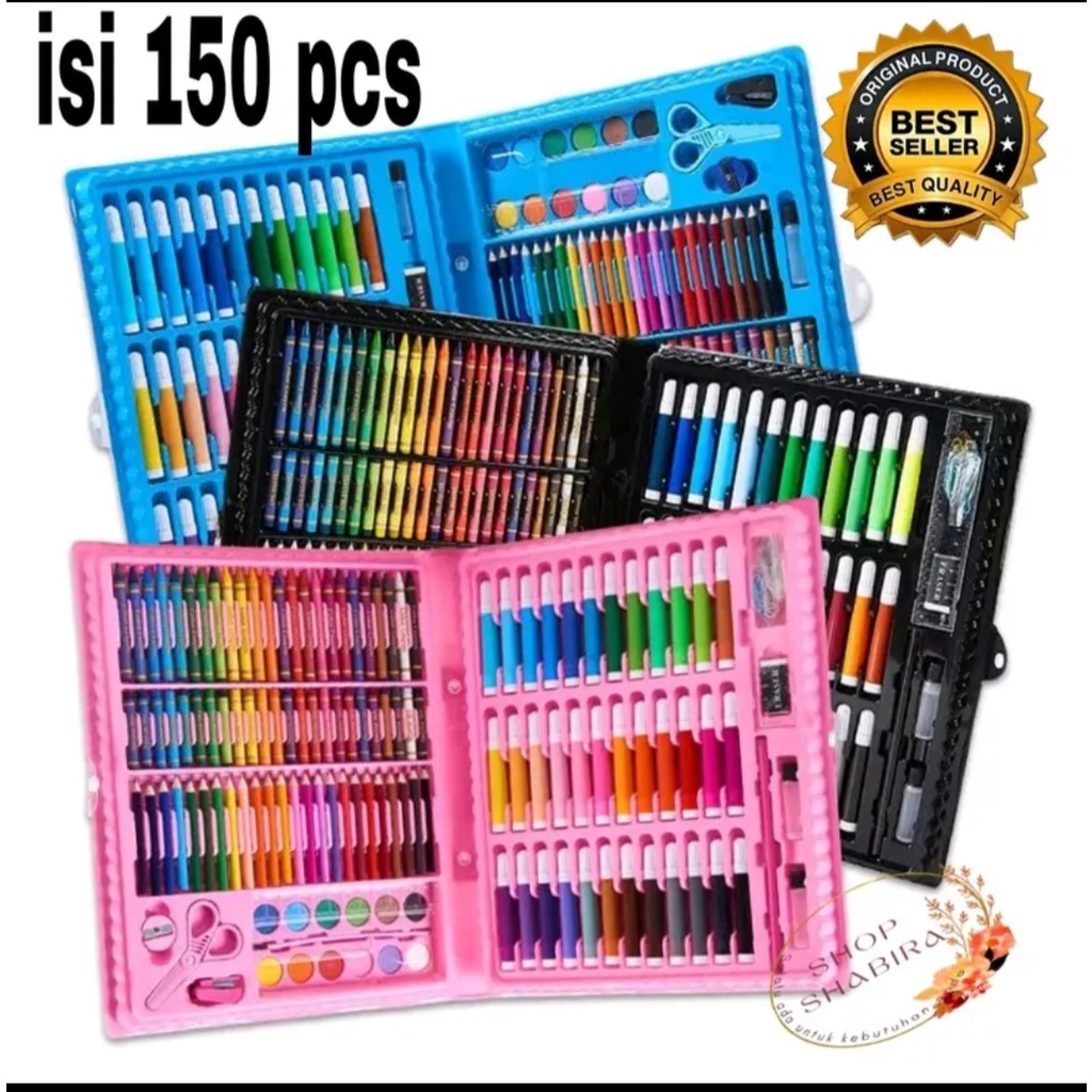 Jual CRAYON SET 150PCS MODEL KOPER - ART SET MEWARNAI ANAK KRAYON ...