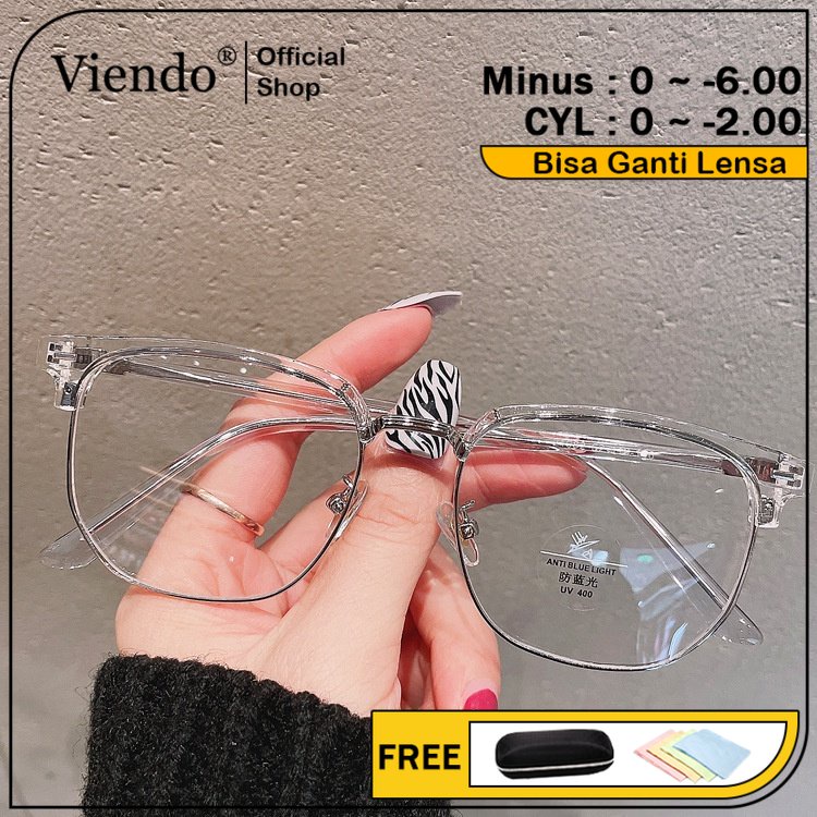 Jual Viendo Kacamata Minus Photocromic Anti Radiasi Blueray Wanita