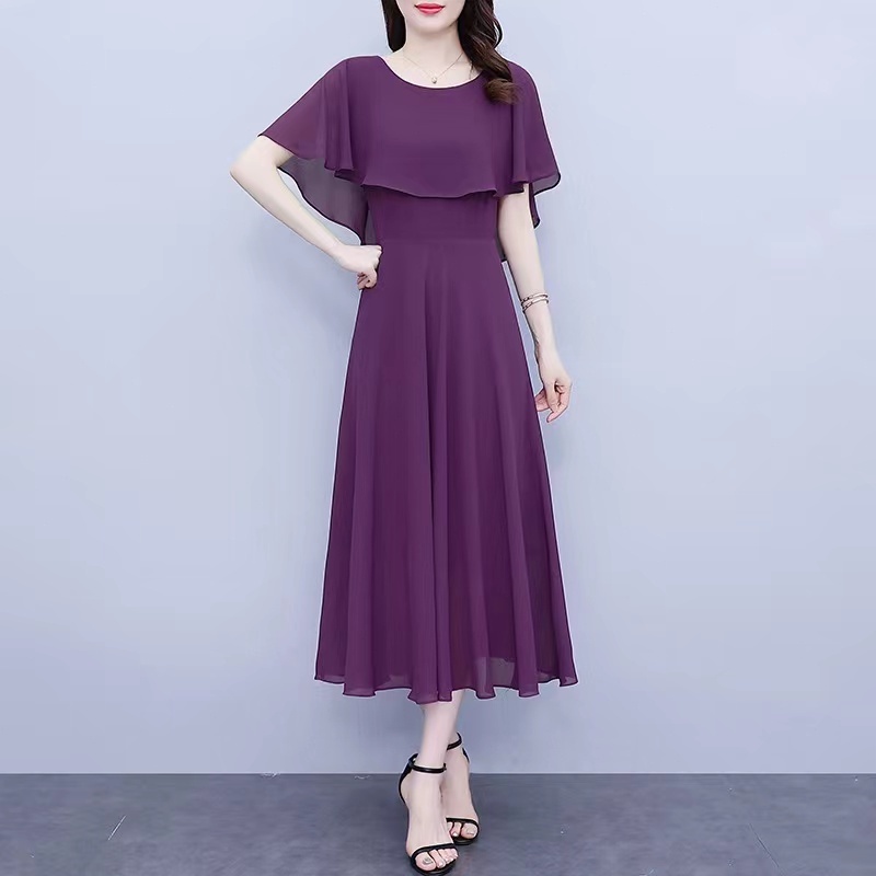 Ready Stock Dress Pesta Mewah Elegan Premium/Dress Ungu Korea Terbaru