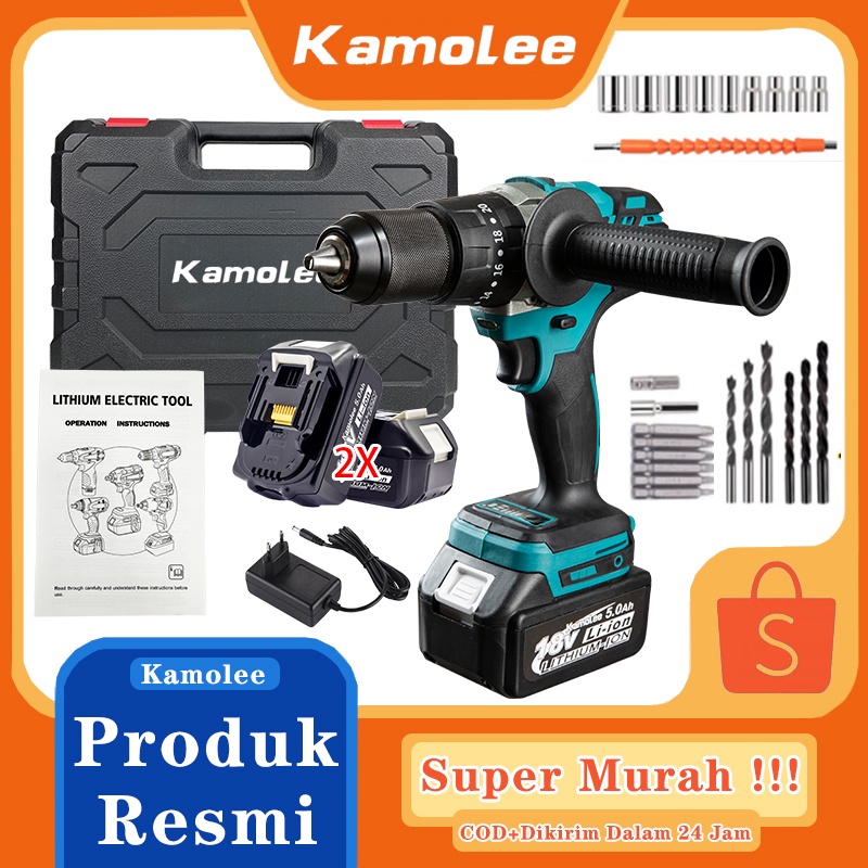 Jual Kamolee Tool Mm Bor Listrik Brushless N M Mah Obeng Bertenaga Baterai Dengan