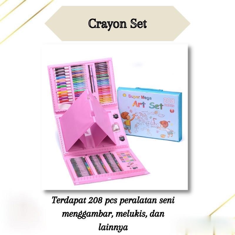 Jual 208pcs coloring set - mewarnai - alat menggambar