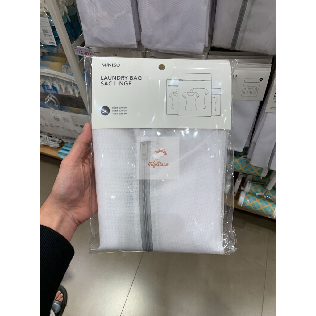 Jual MINISO Laundry Bag Washing Tas Kantong 3pcs Kantung Jaring Cucian