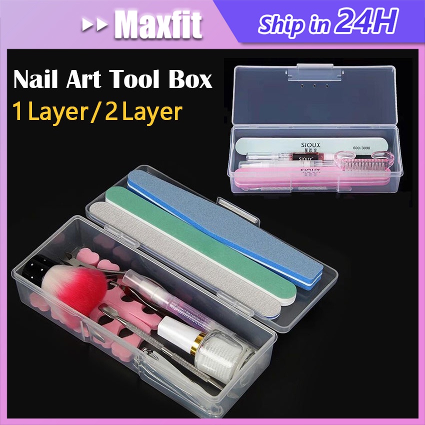 Jual Nail Tools Box Kotak Penyimpanan Alat Nail Art Storage Box ...
