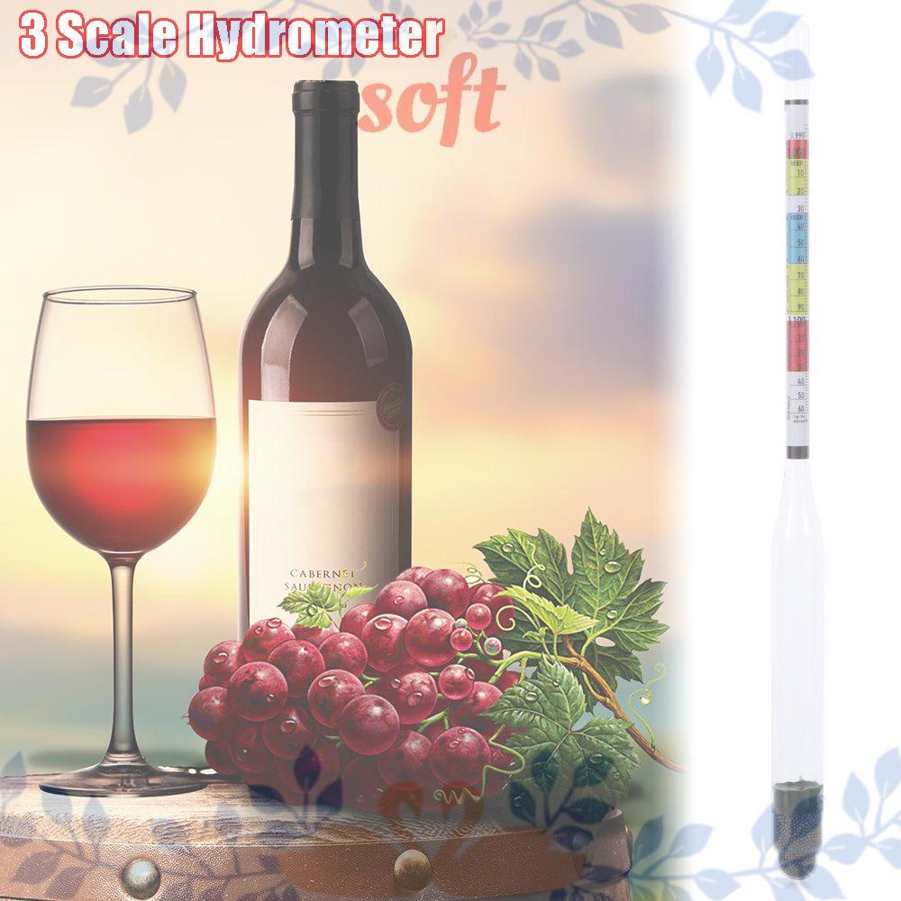 Jual Kelembutan Triple Hydrometer Gravitasi Rumah Tangga ABV Tester Penyeduh Bir 3scale