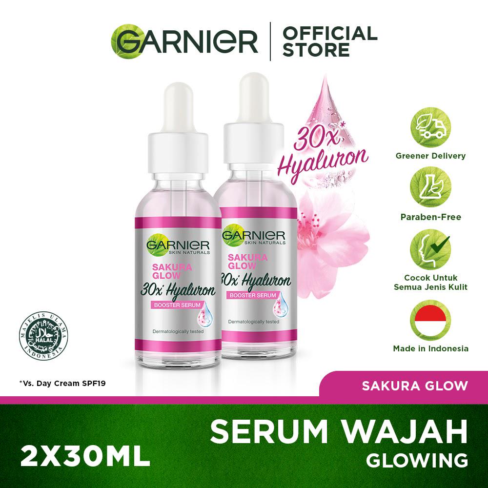 Jual Garnier Sakura Glow Hyaluron 30x Booster Serum 30ml X2pcs Skincare Kulit Glowing Light 1153