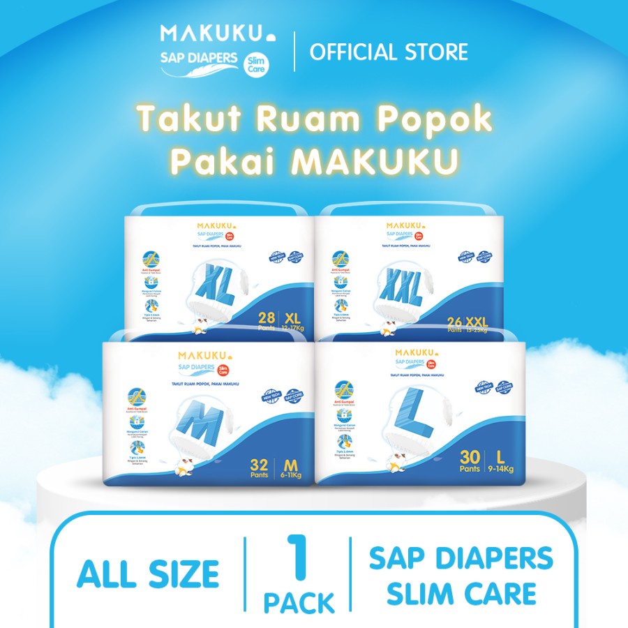 Jual Makuku SAP Diapers Slim Care | Shopee Indonesia