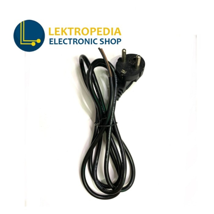 Jual PROMO Kabel Power Buntung 2x0.5 Kepala Besar 1,5m Listrik 220V AC ...