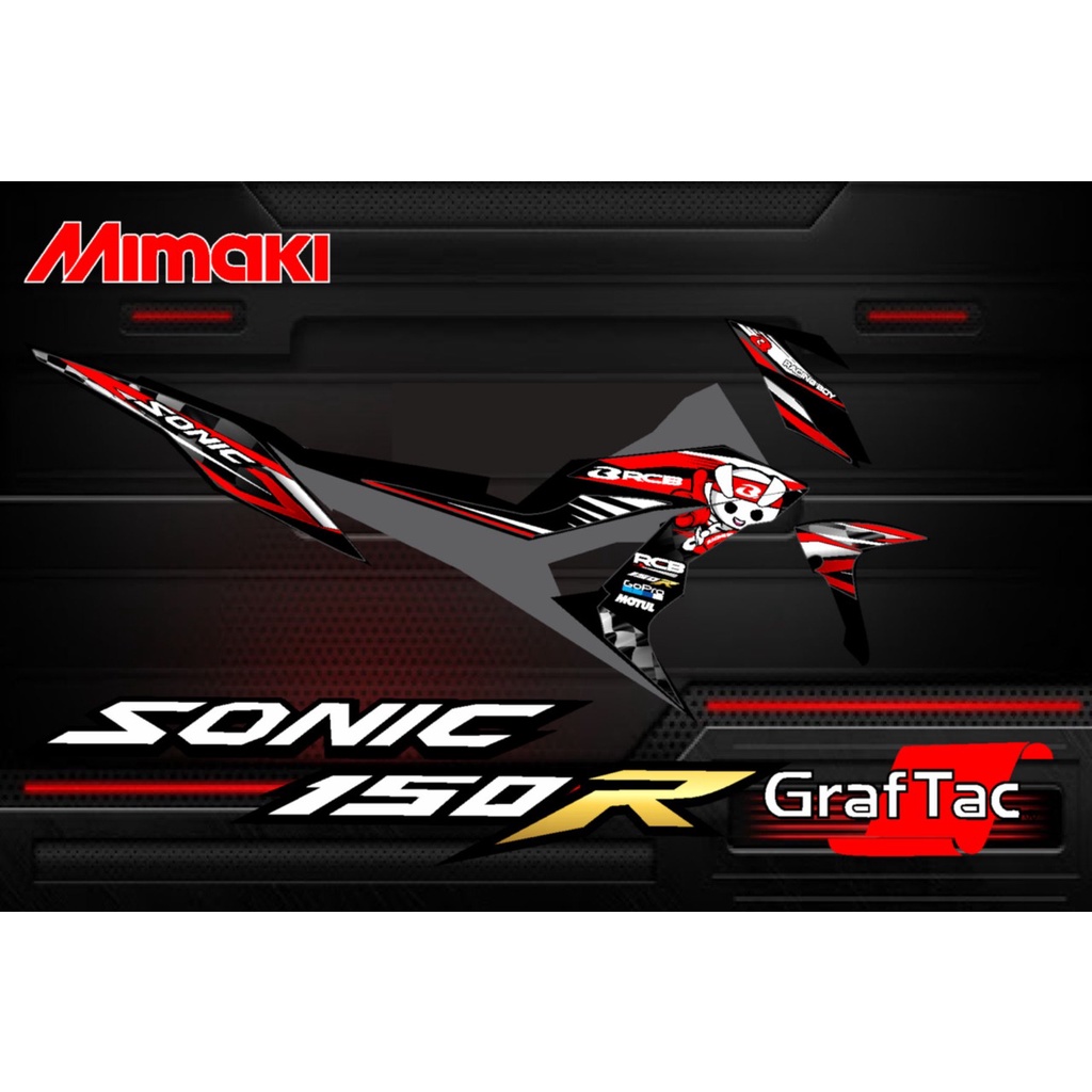 Jual Sticker Striping Motor Printing Honda Sonic R 150 cc Karakter ...