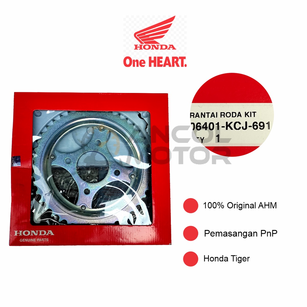 Jual AHM Original Gear Set Tiger Honda Rantai Komplit GirSet Depan