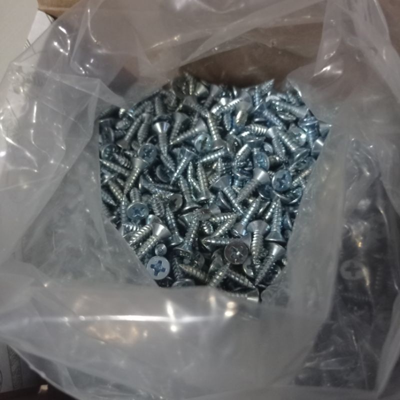 Jual LION Skrup SEKRUP FAB 6 X 1/2 Self Tapping Screws KEPALA RATA ISI ...