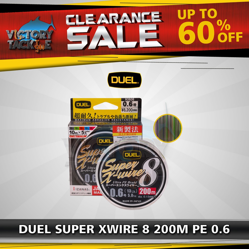 Bonne Yo Zuri Duel P.E Line Super X Wire 8 - 300m - PE 1.5 30lb 0.21mm - Multicolore