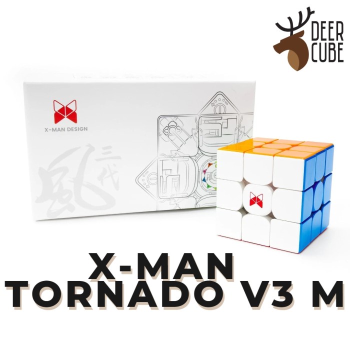Cubo De Velocidad QY X-Man Tornado V3M 3x3 – Versión Magnética Profesional, Sin Pegatinas, Giros Rápidos Y Ajustable, Ideal Para Rompecabezas 3D