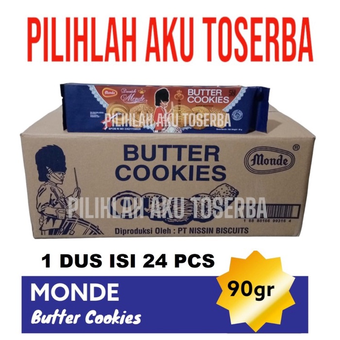 Jual Biskuit Monde BUTTER COOKIES 90 gr ( HARGA 1 DUS isi 24 pcs