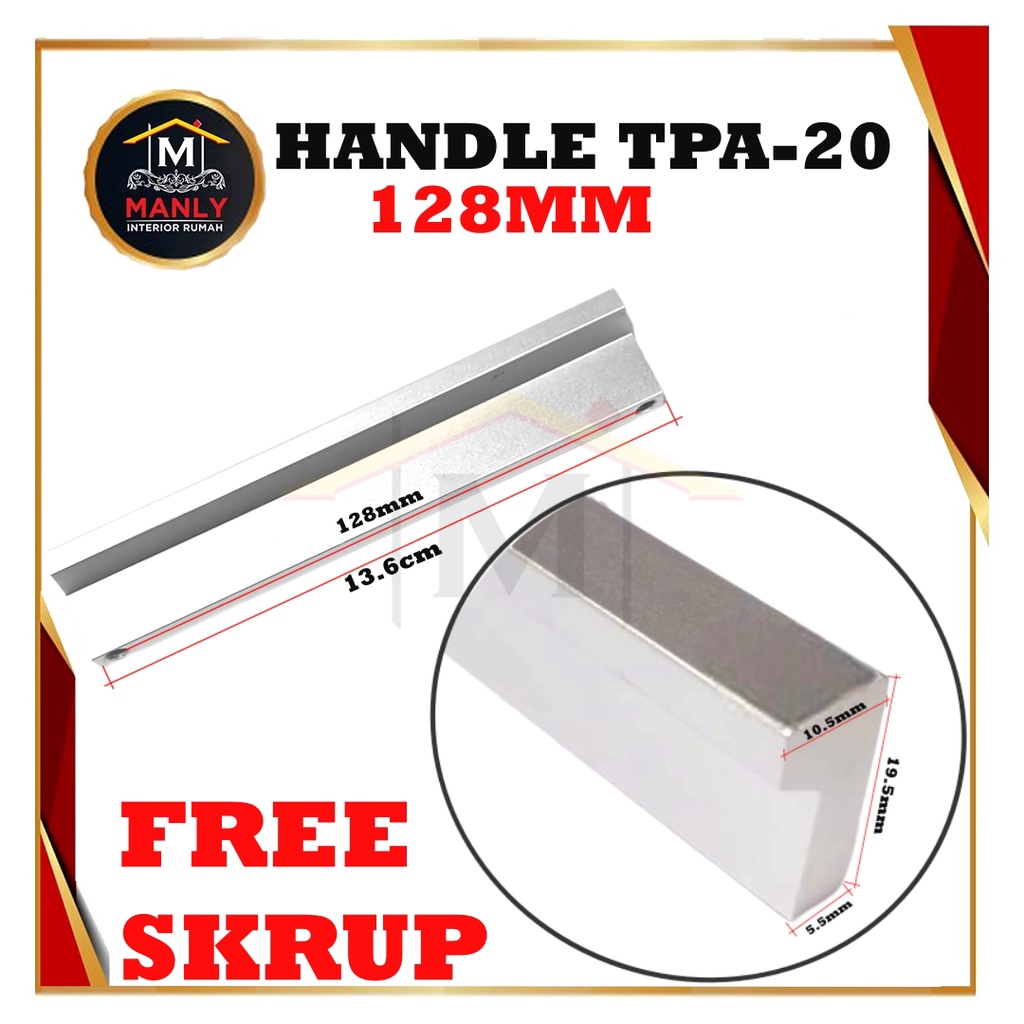 Jual Handle Tarikan Lemari Laci Alumunium Huben Tpa Mm Mm Mm Shopee Indonesia