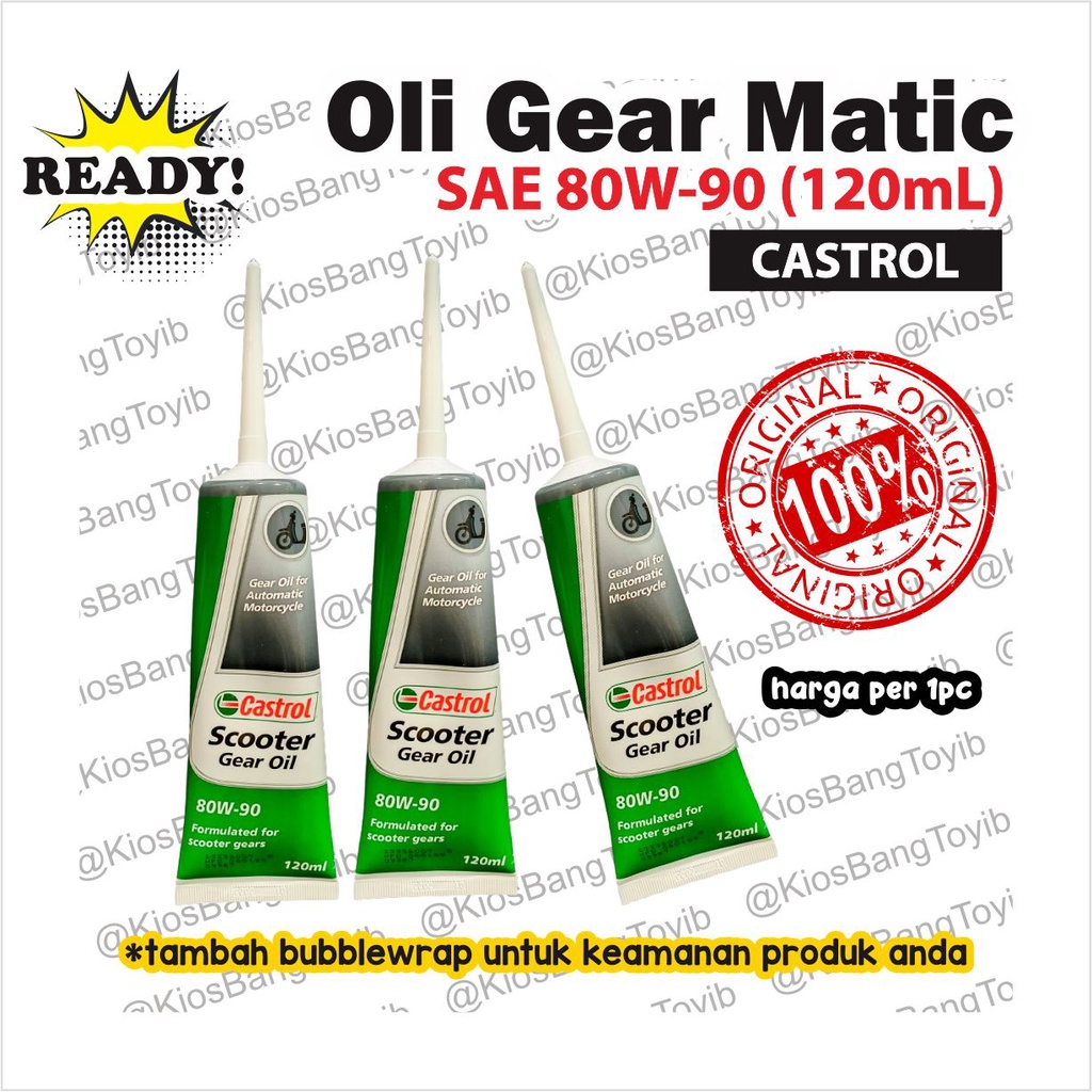 Jual Oli Gear Gardan CASTROL Scooter Gear Oil 80W90 (120mL) ORIGINAL