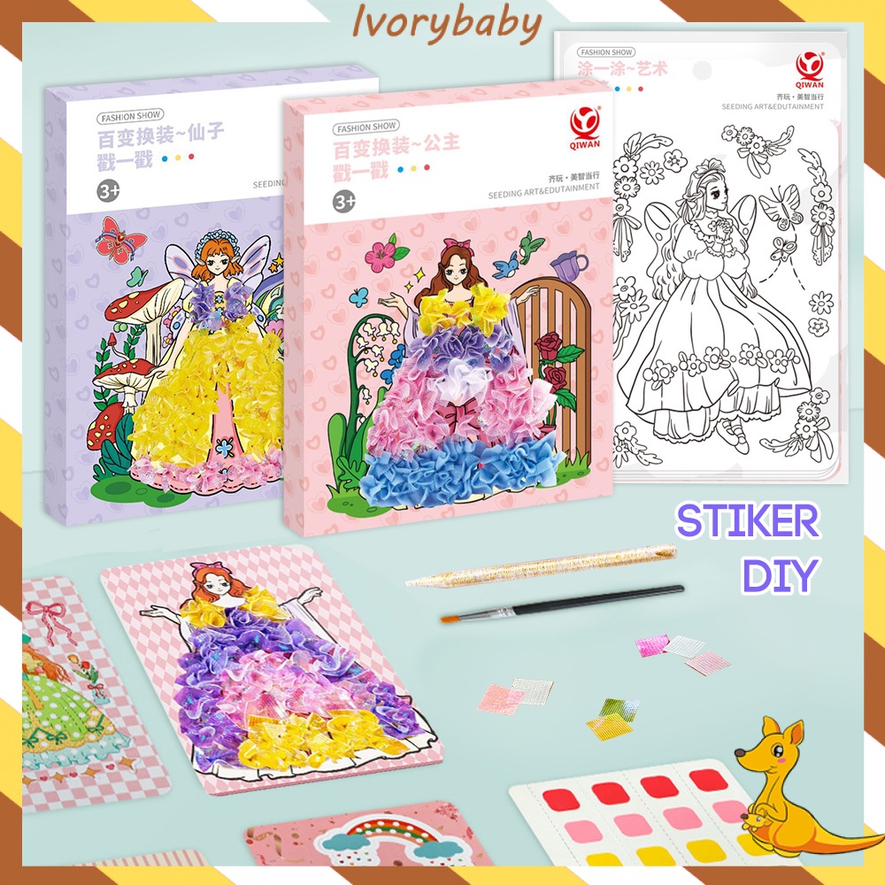 Jual Ivorybaby Mainan edukasi mewarnai melukis cat air Bongkar pasang