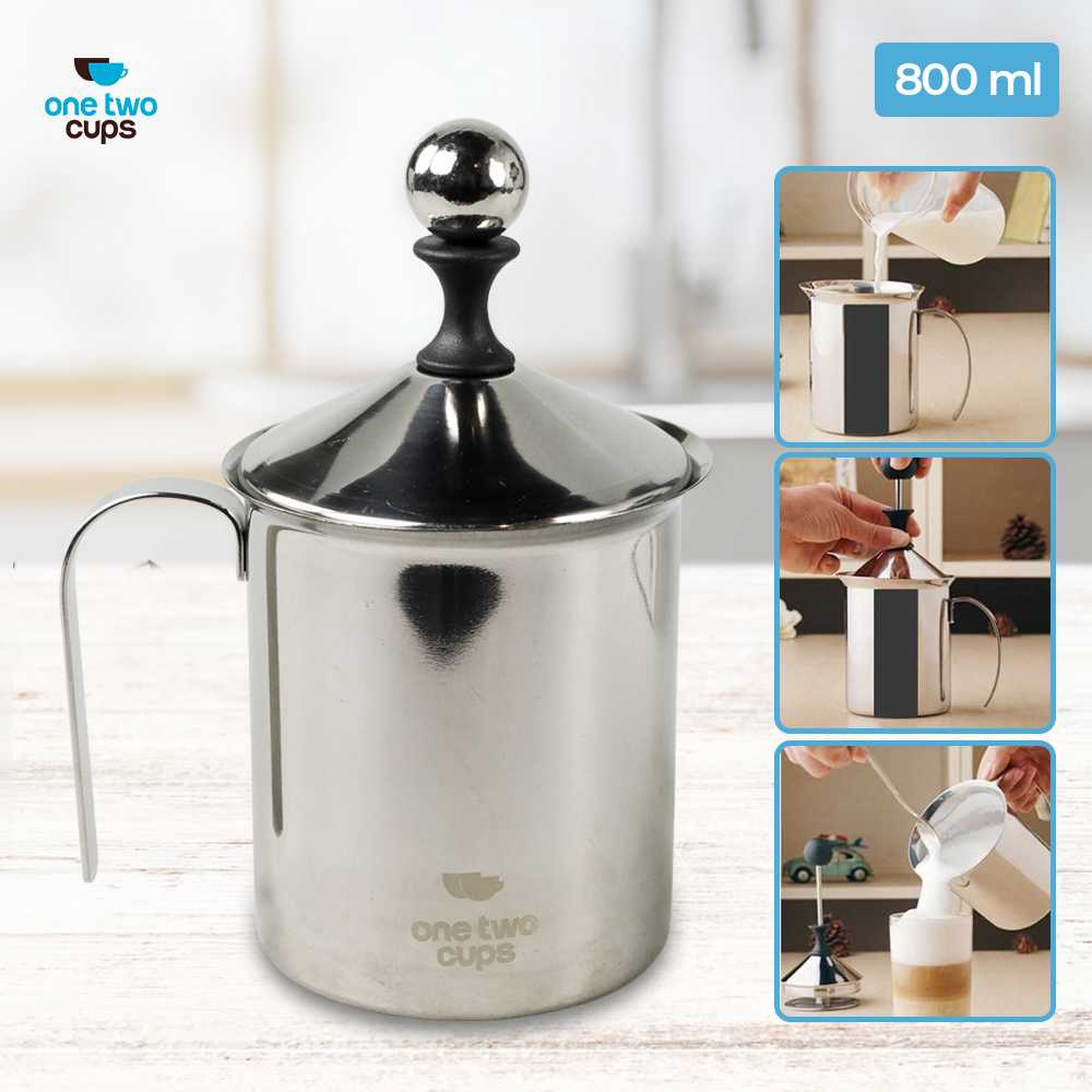 Jual One Two Cups Alat Pembuat Buih Susu Milk Frother 800ml WZ0012