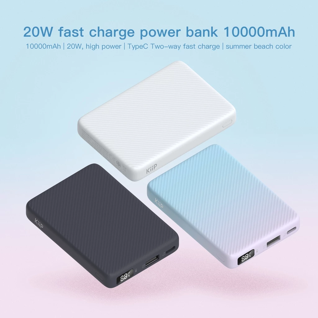 KiiP E48 Power Bank Fast Charging 20W Quick Charge Type C PD