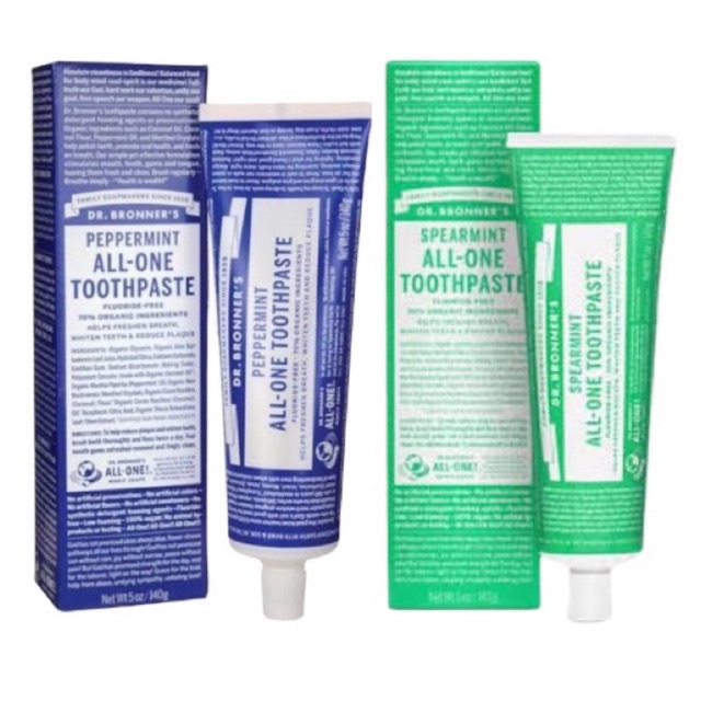 Jual Dr Bronner All One Toothpaste Peppermint, Spearmint 140g