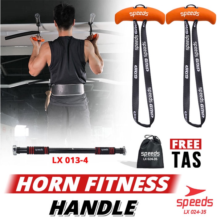 Jual SPEEDS Horn Fitness Handles Grip Fitnes Handle Pull Up Weight
