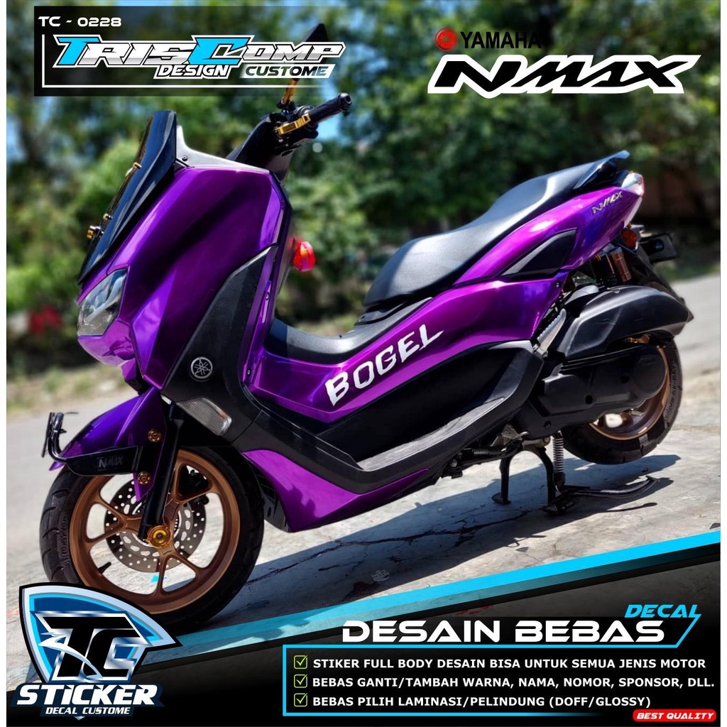 Jual (Desain Custom) Sticker Decal NMAX new Super glossy / Doff Custom