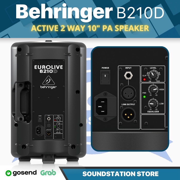 EUROLIVE B210D パワードスピーカー 200W Behringer Eurolive B210D 200W 10 inch Powered Speaker