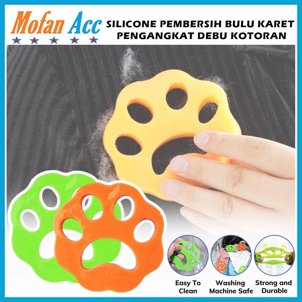 Jual Silikon Pembersih Bulu Hewan Reusable Silicone Sticky Pet Bantalan ...