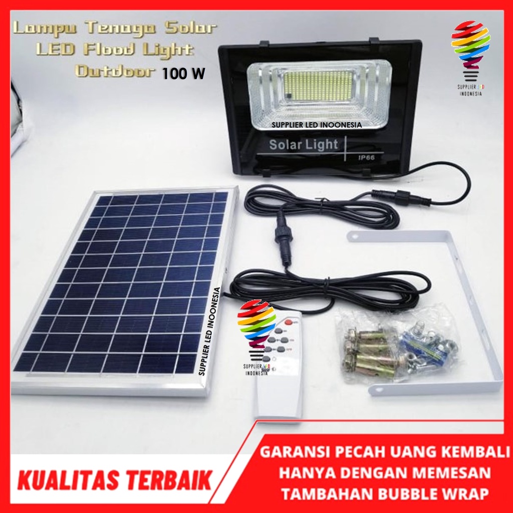 Jual Lampu Sorot Solar W Ip Smd Flood Light Solar Cell Tenaga