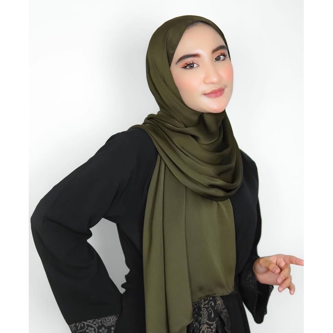 Jual Pashmina Satin Silk Malaysian Credenza Luxury Textured Premium