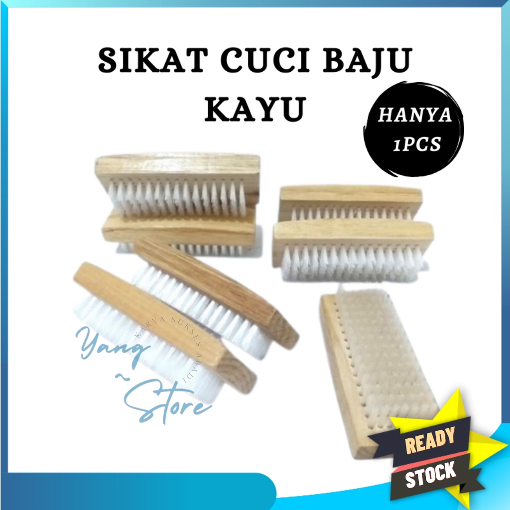 Jual Ygs F304 Sikat Cuci Baju Kayu Sikat Lantai Sikat Serbaguna Gagang Kayu Shopee Indonesia