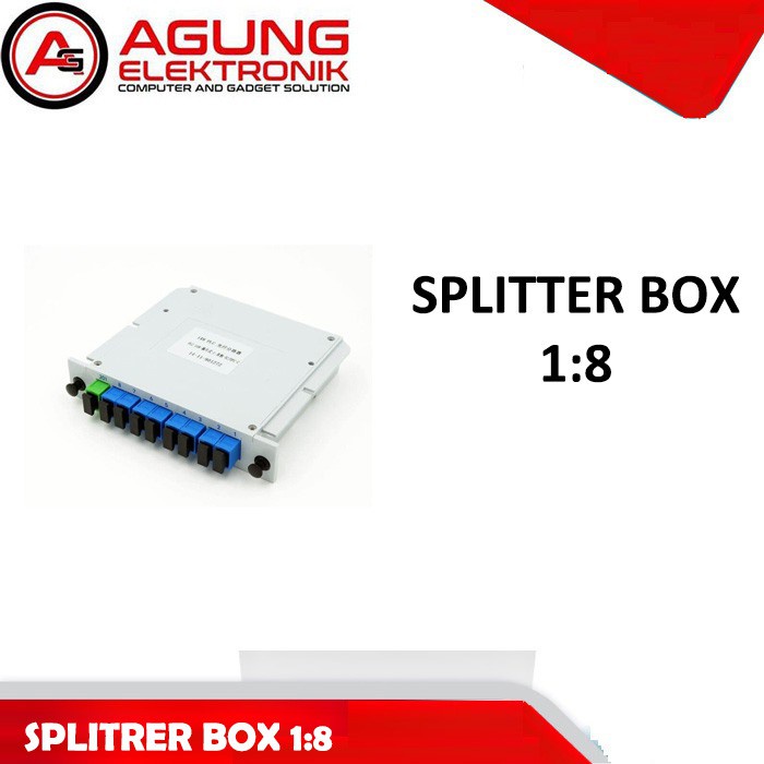 Jual Jual SPLITTER BOX 1:8 Passive Fiber Optik Splitter FO Full adaptor ...