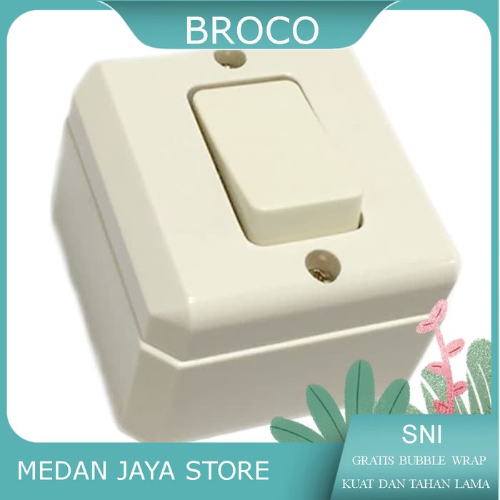 Jual Saklar Lampu Broco Outbow ON OFF Tempel Dinding Rumah 16210 Engkel ...