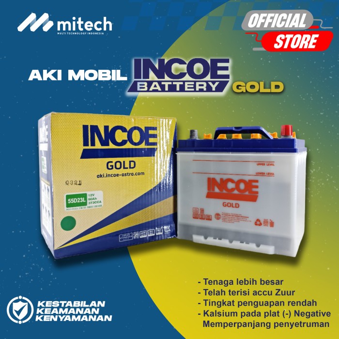 Jual INCOE GOLD Astra Aki Basah Mobil KIA Sportage 55D23L 12V / 60Ah