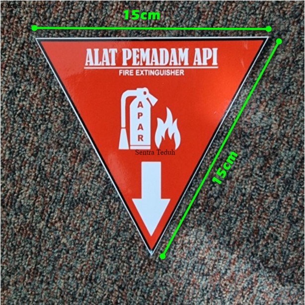 Jual Sticker APAR / Stiker Segitiga Penanda Alat Tabung Pemadam ...