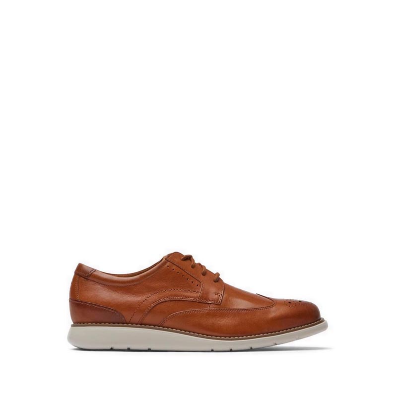 Jual Rockport Men s Shoes TM Craft Wingtip Cognac Shopee Indonesia