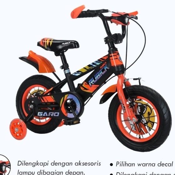 Jual Sepeda anak bmx 12 inc rubick ada lampu dan musik usia 3 tahun ke ...