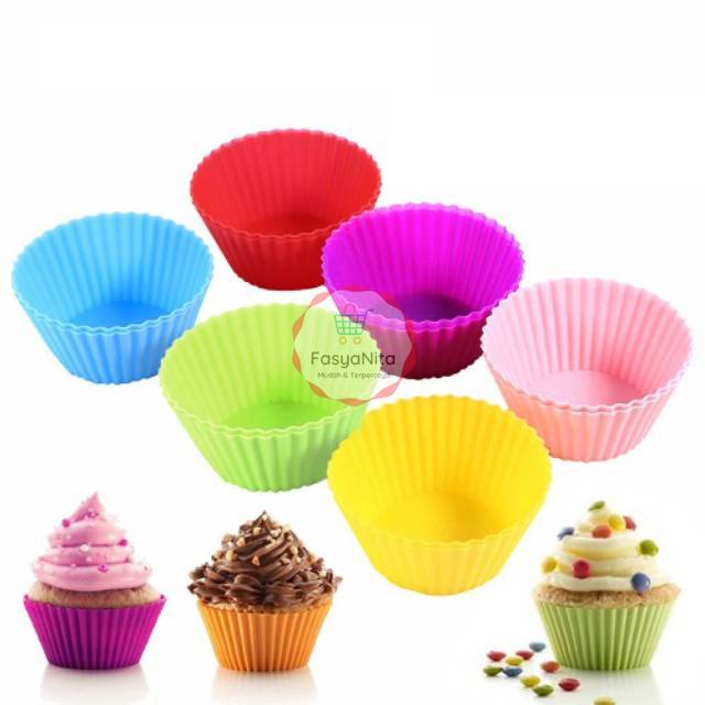 GMMH Silikon Backform 6-teilig XXL - Cupcake & Muffin Form 14cm