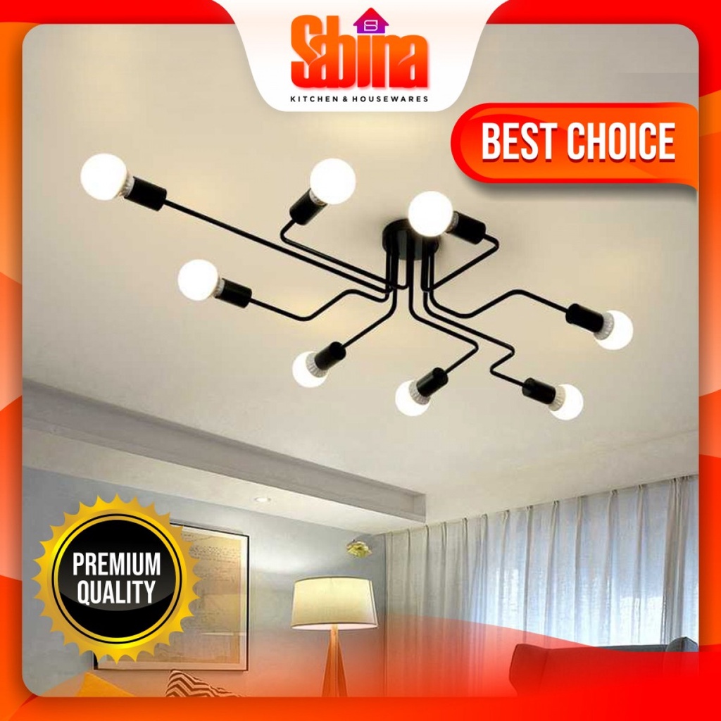 Jual Rumah Rangka Lampu Plafon LED Fitting Minimalis Industial Retro ...
