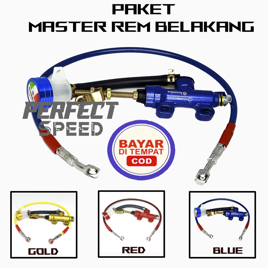 Jual MASTER REM BELAKANG + SELANG REM VARIASI UNTUK VIXION , FU , KLX ...