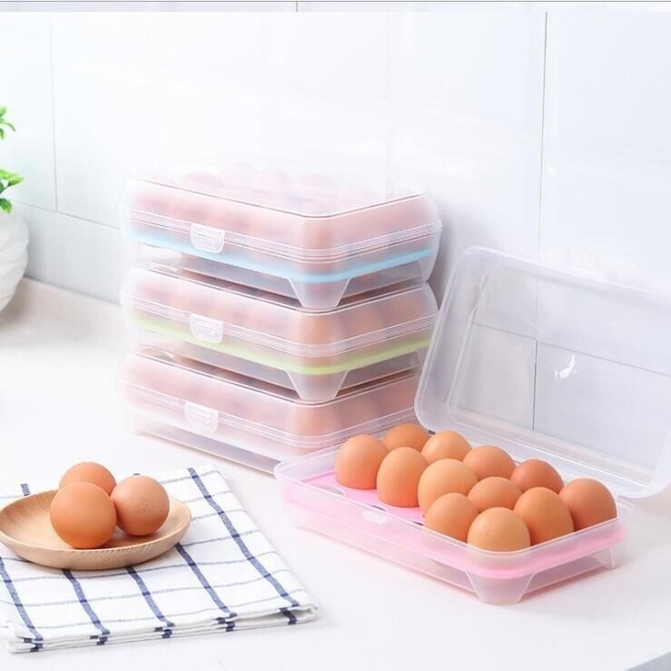 Jual WM Tempat Box Telur 15 Butir / Wadah Egg Storage 15 Lubang / Kotak ...